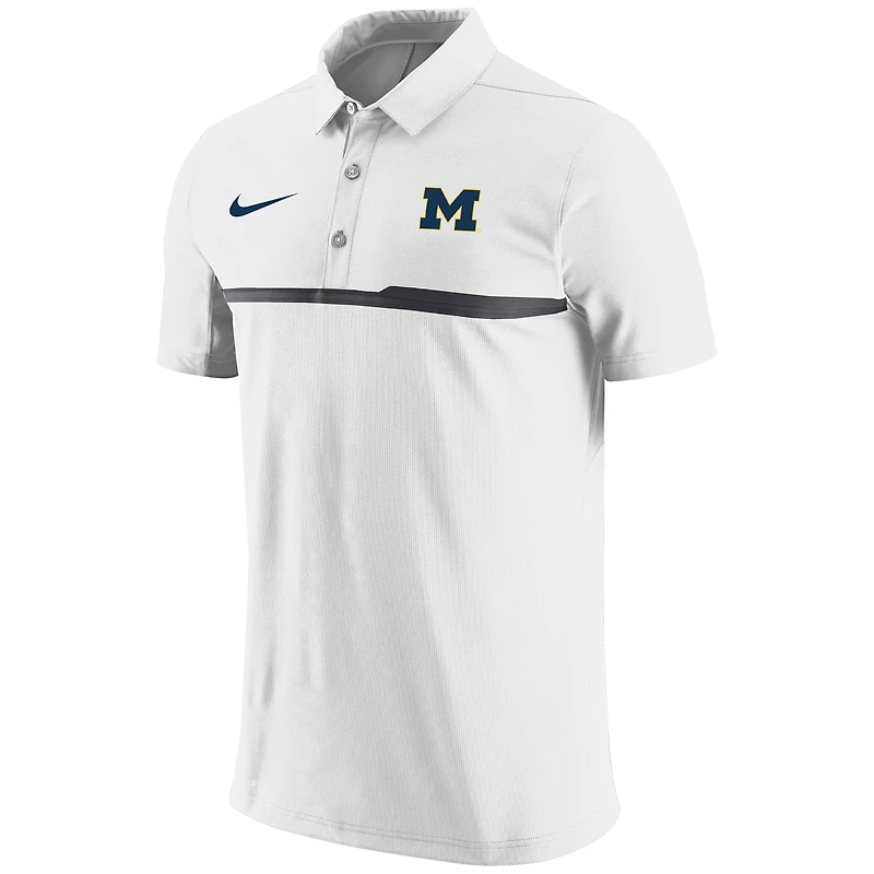 Men's Nike White Michigan Wolverines Coaches Performance Polo