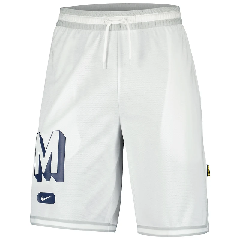 Short de performance Nike Michigan Wolverines DNA 3.0 pour homme blanc
