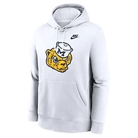Sweat à capuche en polaire blanc Nike Michigan Wolverines Legacy Logo Club pour homme