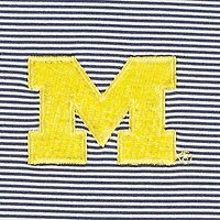 Men's Peter Millar Navy Michigan Wolverines Jubilee Striped Performance Jersey Polo
