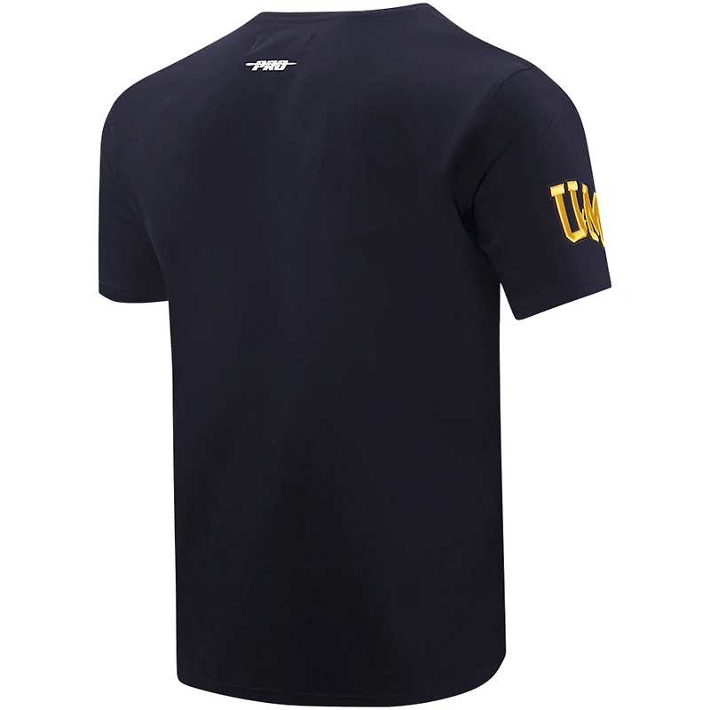 Men's Pro Standard Navy Michigan Wolverines Classic Stacked Logo T-Shirt