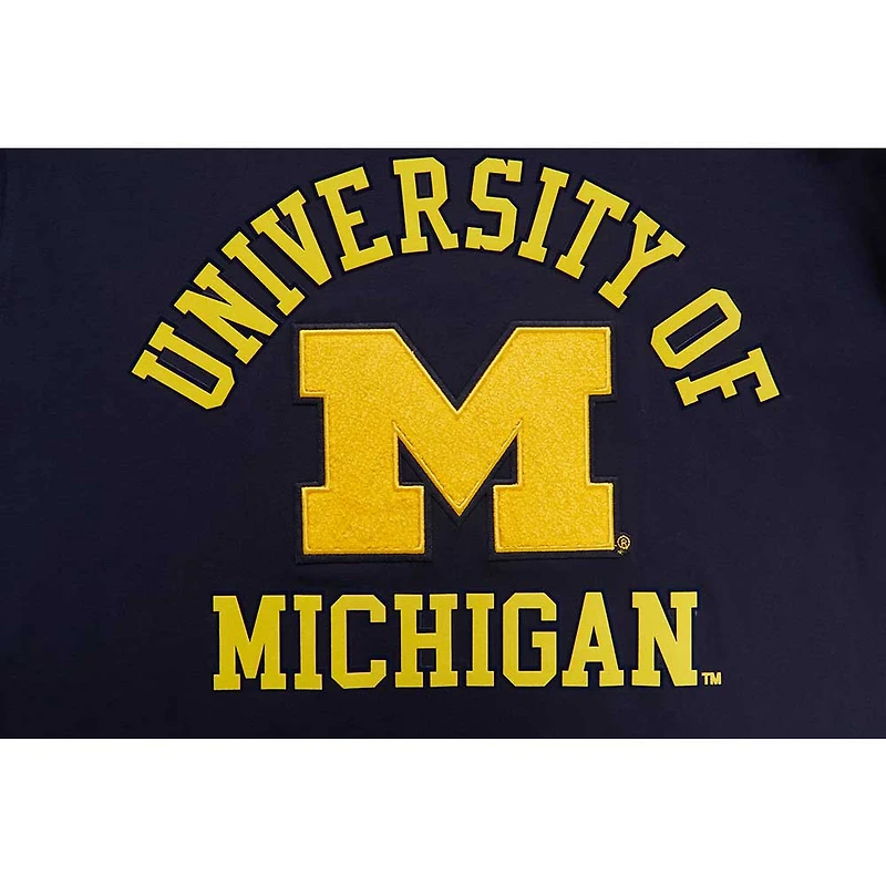 Men's Pro Standard Navy Michigan Wolverines Classic Stacked Logo T-Shirt