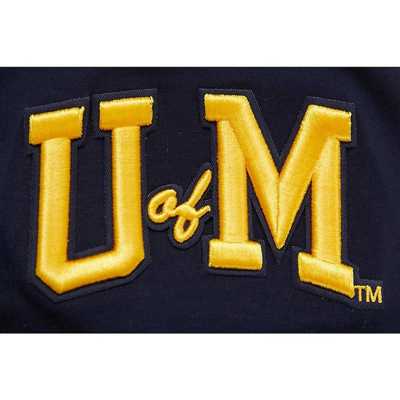 Men's Pro Standard Navy Michigan Wolverines Classic Stacked Logo T-Shirt