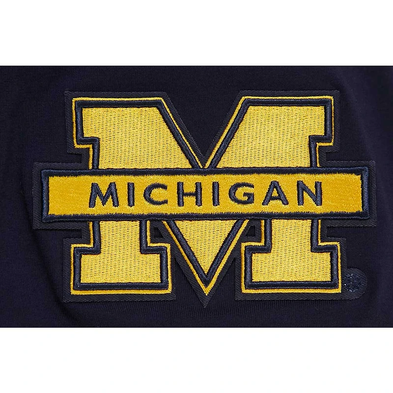 Men's Pro Standard Navy Michigan Wolverines Classic Stacked Logo T-Shirt