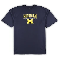 Ensemble de 2 t-shirts et pantalons en flanelle Profile pour hommes, bleu marine/maïs, Michigan Wolverines Big & Tall