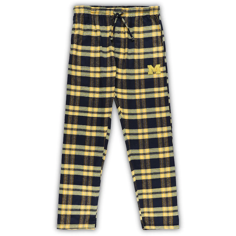 Ensemble de 2 t-shirts et pantalons en flanelle Profile pour hommes, bleu marine/maïs, Michigan Wolverines Big & Tall