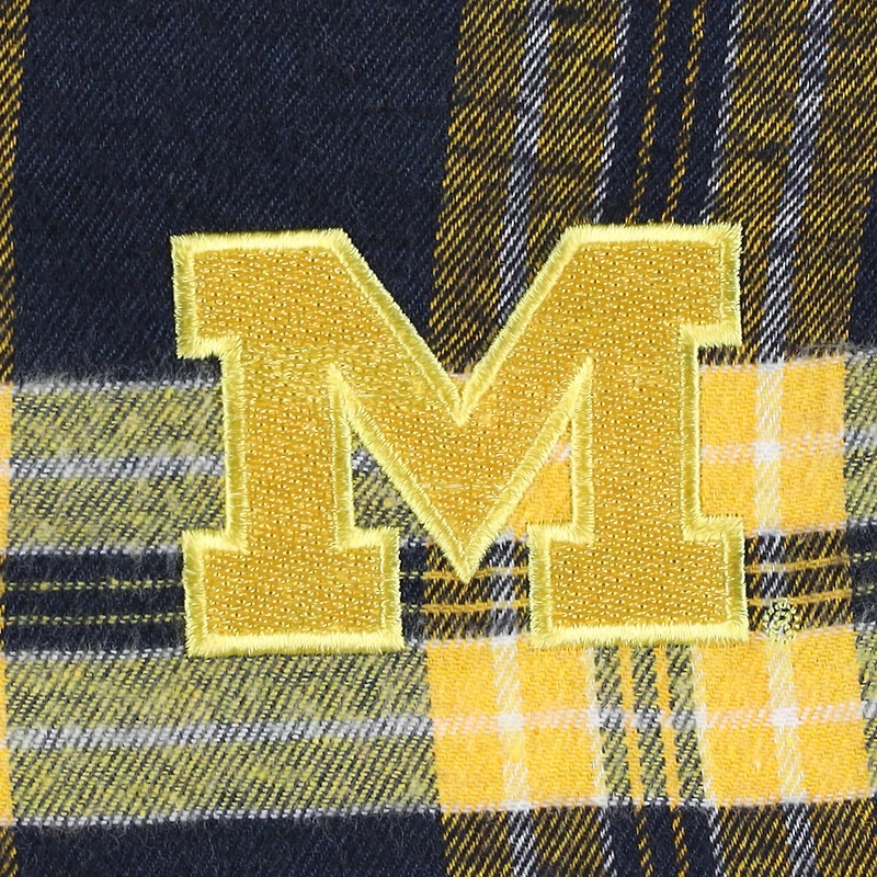 Ensemble de 2 t-shirts et pantalons en flanelle Profile pour hommes, bleu marine/maïs, Michigan Wolverines Big & Tall