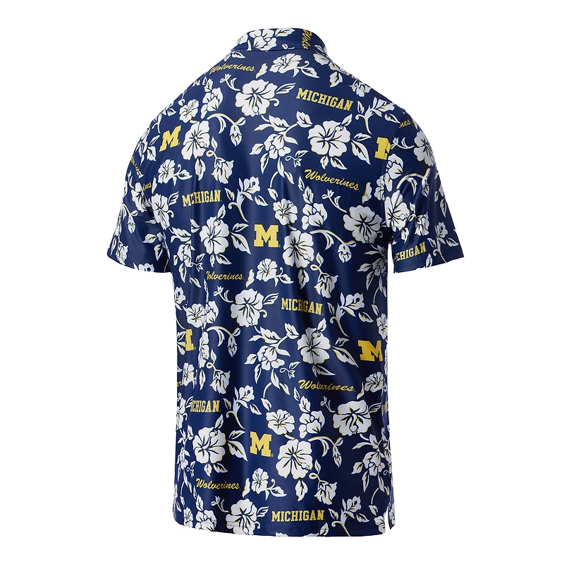 Polo Performance Reyn Spooner bleu marine pour homme des Wolverines du Michigan