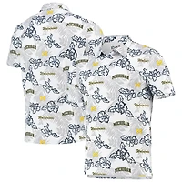 Men's Reyn Spooner White Michigan Wolverines Performance Polo