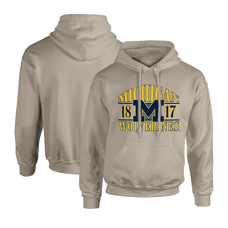 Sweat à capuche marron Michigan Wolverines Upper Arch Letters pour homme