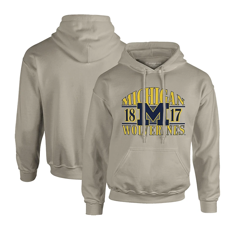 Sweat à capuche marron Michigan Wolverines Upper Arch Letters pour homme