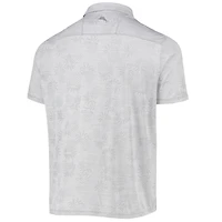 Men's Tommy Bahama Gray Michigan Wolverines Pineapple Palm Coast IslandZone Polo