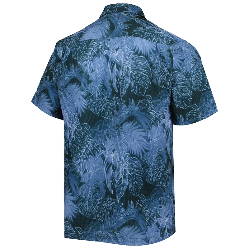 Men's Tommy Bahama Navy Michigan Wolverines Big & Tall Coast Luminescent Fronds IslandZone Button-Up Camp Shirt
