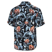 Chemise boutonnée Tommy Bahama bleu marine pour homme Michigan Wolverines Veracruz Cay First Down Blooms