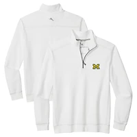 Men's Tommy Bahama White Michigan Wolverines Montego Bay Half-Zip Jacket