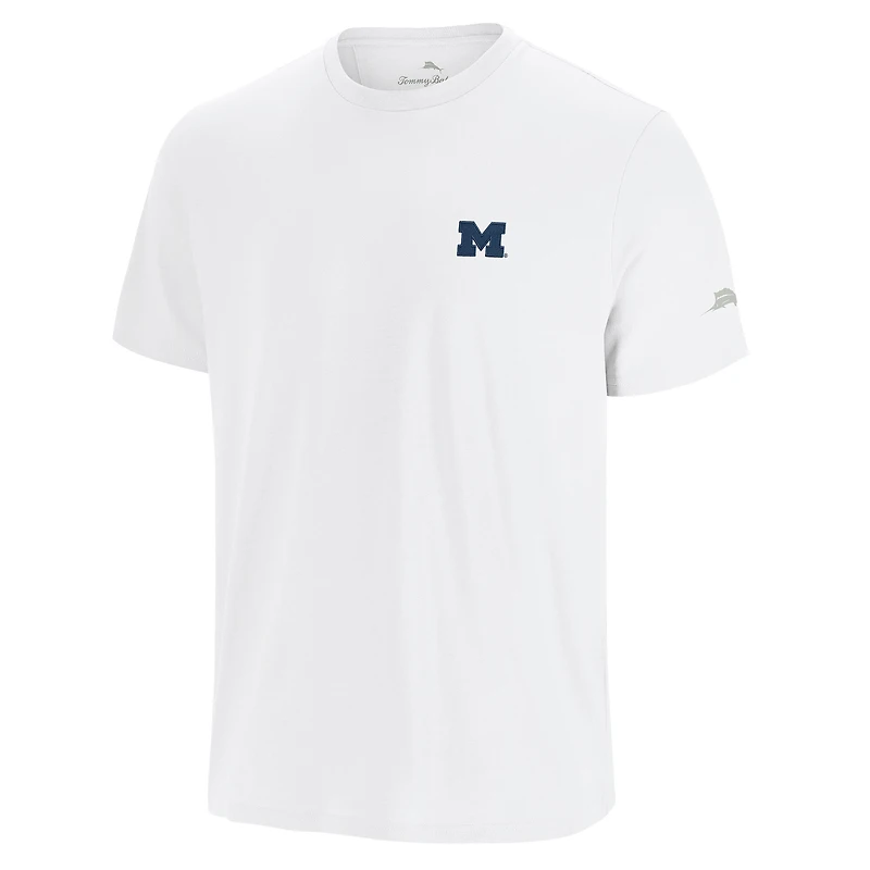 T-shirt Torchdown blanc Tommy Bahama pour homme des Wolverines du Michigan