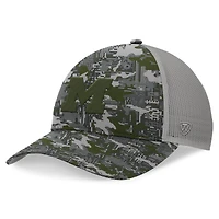 Top of the World pour hommes Gris Michigan Wolverines OHT Military Appréciation Pledge Trucker Camo Casquette réglable