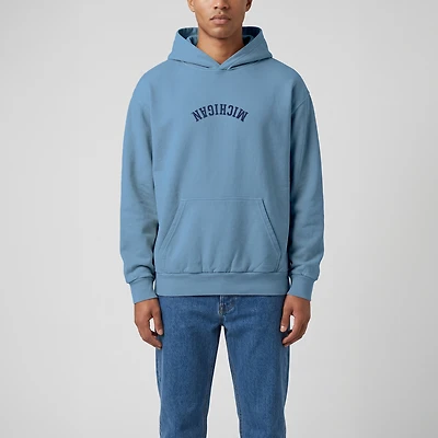 Sweat à capuche épais vintage bleu clair Uscape Apparel pour homme