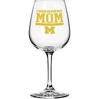 Michigan Wolverines 11oz. Team Mom Stemmed Wine Glass
