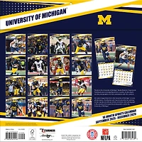 Calendrier mural 2026 des Wolverines du Michigan (12 po x 12 po)