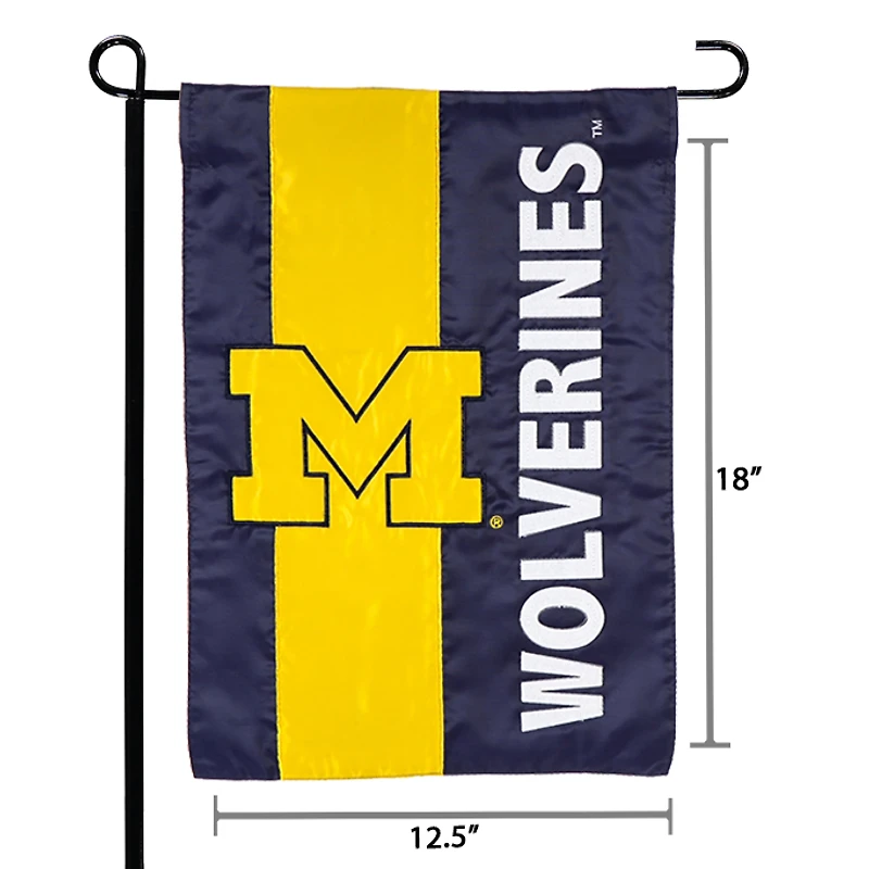 Michigan Wolverines 12.5" x 18" Embellish Garden Flag