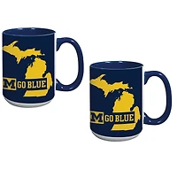 Michigan Wolverines 15oz. Hometown Coffee Mug Two-Pack