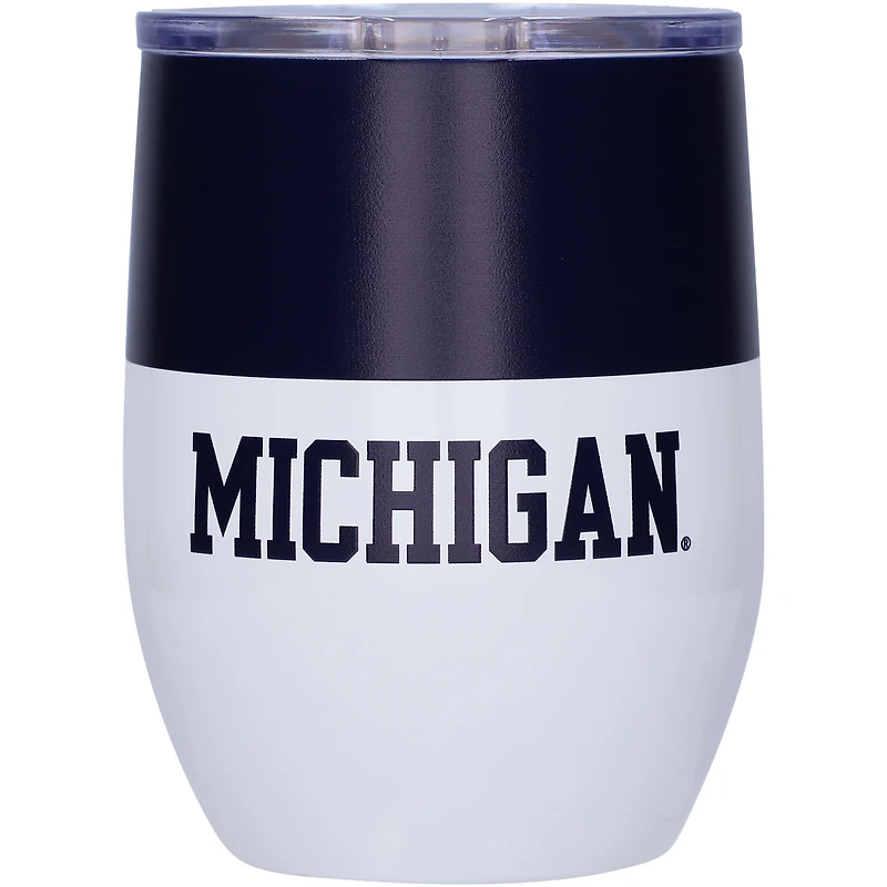 Michigan Wolverines 16oz. Colorblock Stainless Steel Curved Tumbler