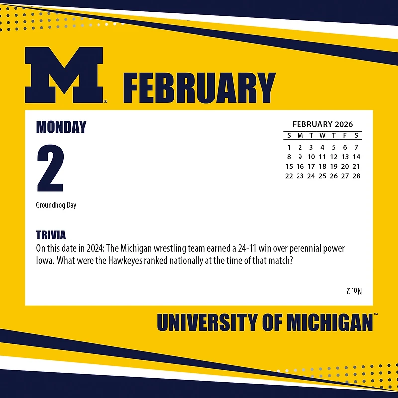 Calendrier 2026 des Wolverines du Michigan