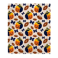 Michigan Wolverines 60" x 70" Pumpkin Helmet Corral Fleece Blanket