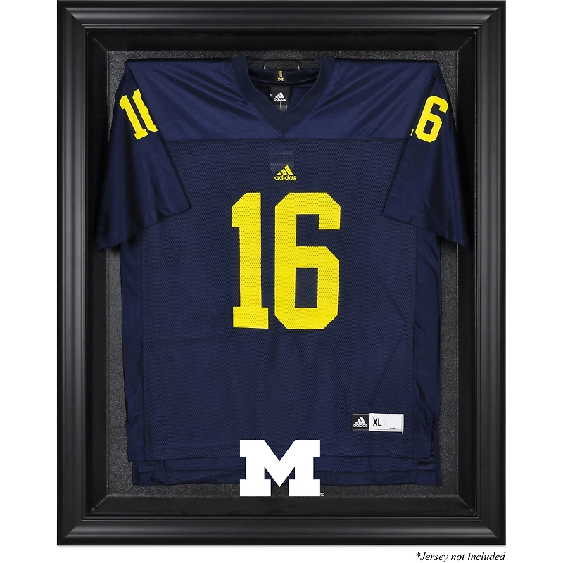 Présentoir à maillot des Michigan Wolverines avec logo encadré noir