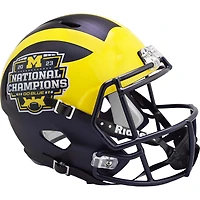 Michigan Wolverines College Football Playoff 2023 National Champions Riddell Speed Replica Helmet