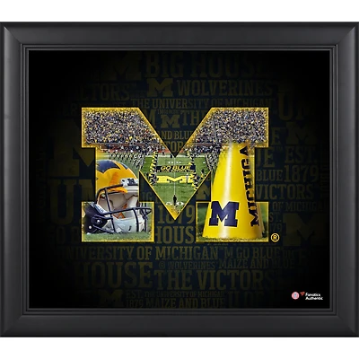 Michigan Wolverines Framed 15'' x 17'' Team Heritage Collage
