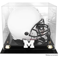 Michigan Wolverines Golden Classic Logo Helmet Display Case with Mirrored Back