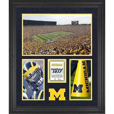 Michigan Wolverines Michigan Stadium Framed 20'' x 24'' 3-Opening Collage