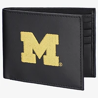 Michigan Wolverines Synthetic Leather Embroidered Bifold Wallet