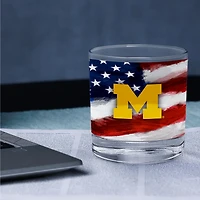 Ensemble de deux verres à whisky Michigan Wolverines de 414 ml (14 oz) style américain