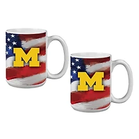 Michigan Wolverines  Two-Pack 15oz. Americana Mug Set