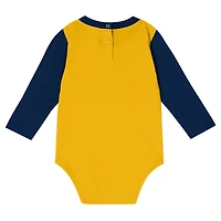 Newborn & Infant Michigan Wolverines Double Up Long Sleeve Bodysuit Pant Set