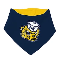 Newborn & Infant Mitchell Ness Navy Michigan Wolverines 3-Pack Bodysuit, Bib and Bootie Set