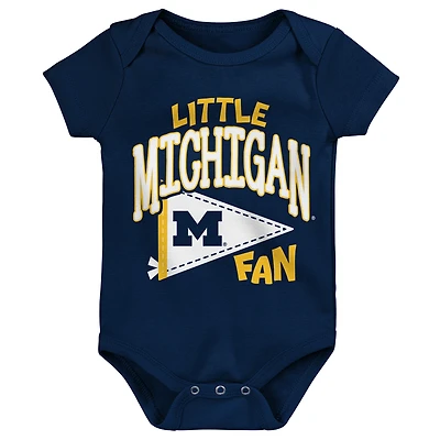 Body bébé Outerstuff bleu marine Michigan Wolverines Little Banner