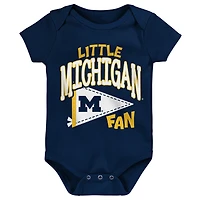 Body bébé Outerstuff bleu marine Michigan Wolverines Little Banner