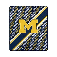 Pegasus Michigan Wolverines 60" x 70" Diagonal Lined Wordmark Ultra Soft Blanket