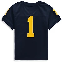 Jordan Brand #1 Navy Michigan Wolverines Team Replica Maillot de football pour enfants d'âge préscolaire