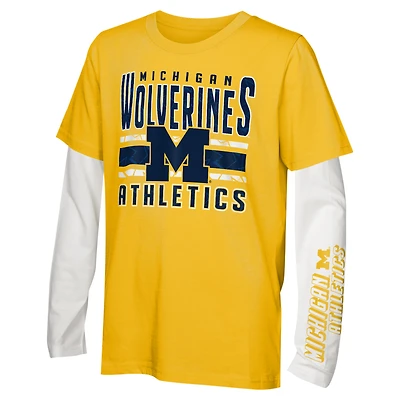 Ensemble de t-shirts the Mix pour enfants d'âge préscolaire Michigan Wolverines