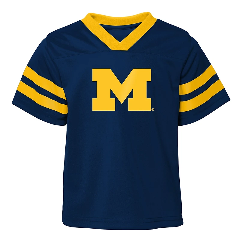 Preschool Navy Michigan Wolverines Two-Piece Red Zone Jersey & Pants Set