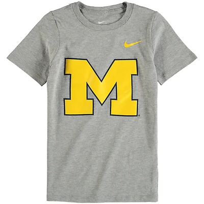 Preschool Nike Charcoal Michigan Wolverines Logo T-Shirt
