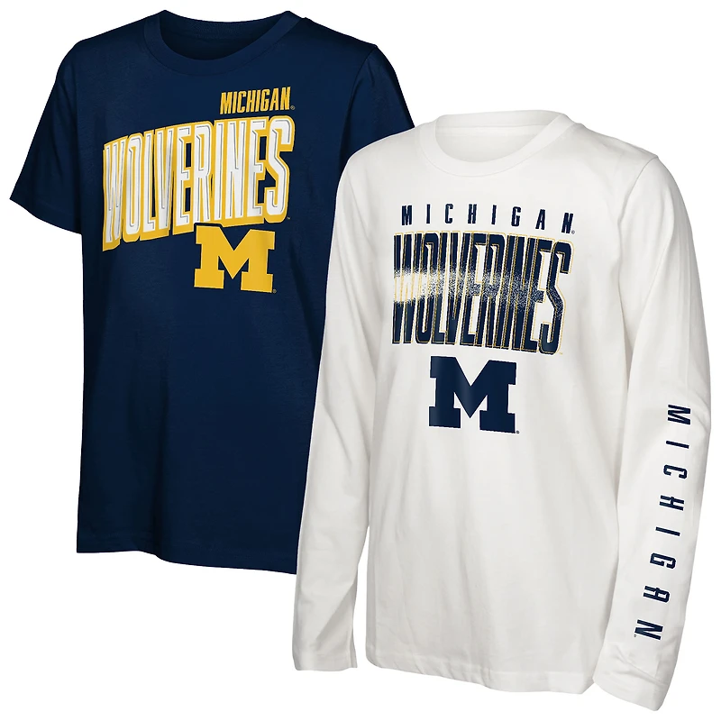 Preschool Outerstuff Michigan Wolverines Mix 3-in-1 Combo T-Shirt Set