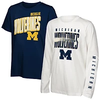 Preschool Outerstuff Michigan Wolverines Mix 3-in-1 Combo T-Shirt Set