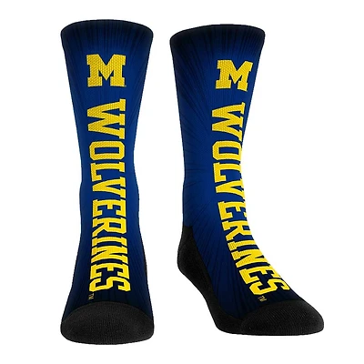 Chaussettes Rock Em Michigan Wolverines Mascot Pump Up Crew