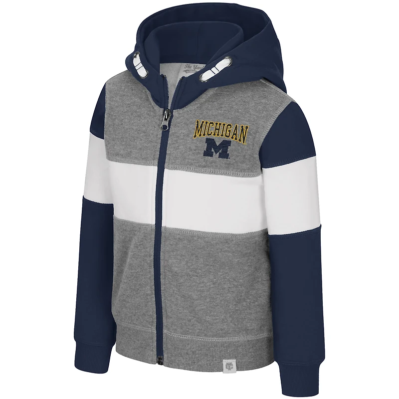 Toddler Colosseum  Heather Gray Michigan Wolverines Bert Full-Zip Hoodie